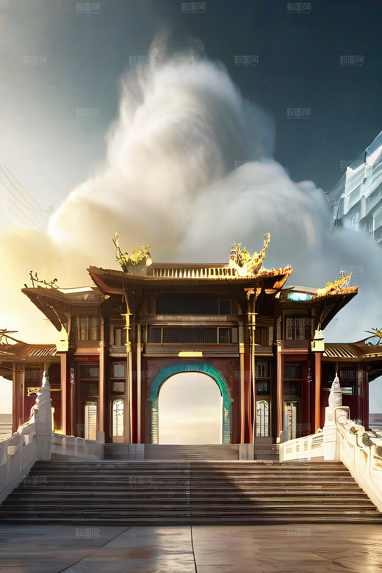 中国宫殿的梦幻画卷