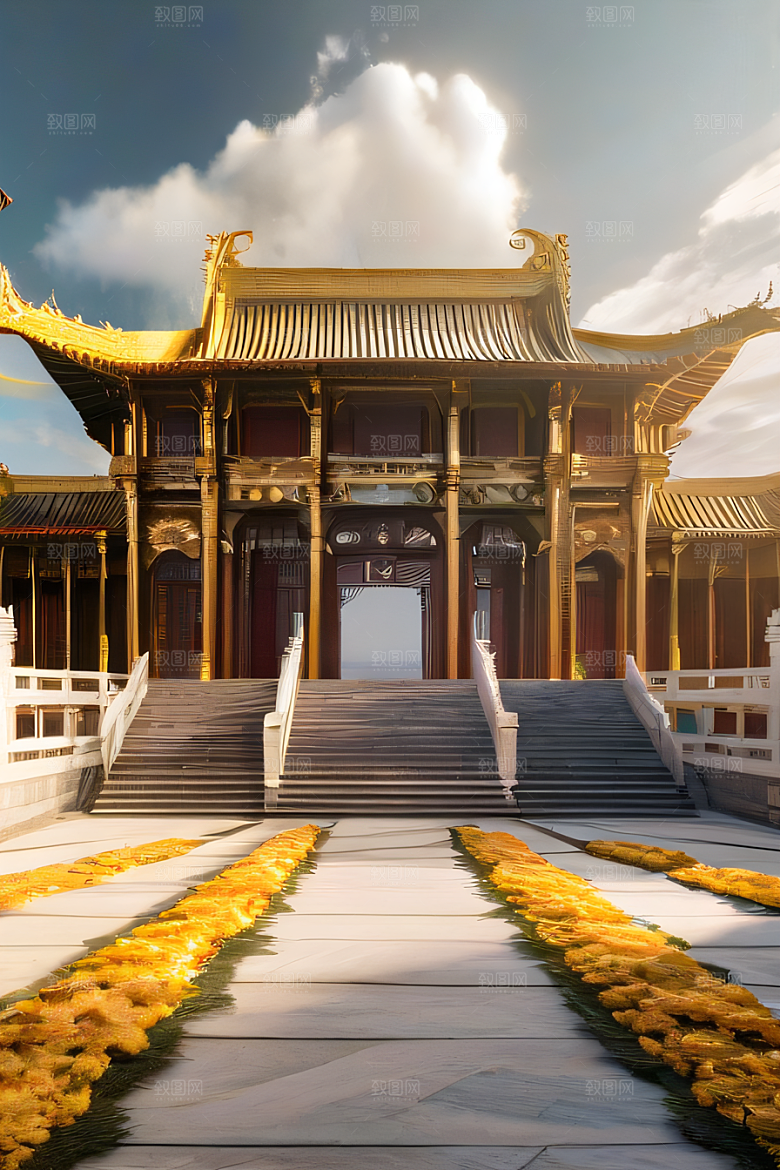 超现实的幻境中国宫殿的奇幻之旅
