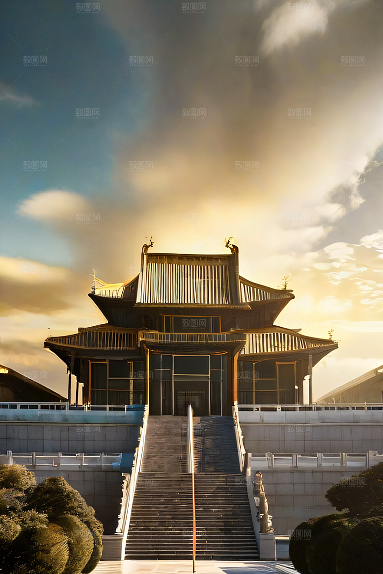 超现实的幻境中国宫殿的奇幻之旅