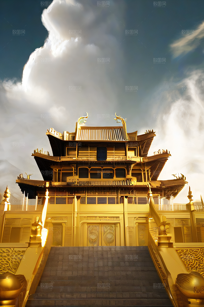 超现实的幻境中国宫殿的奇幻之旅
