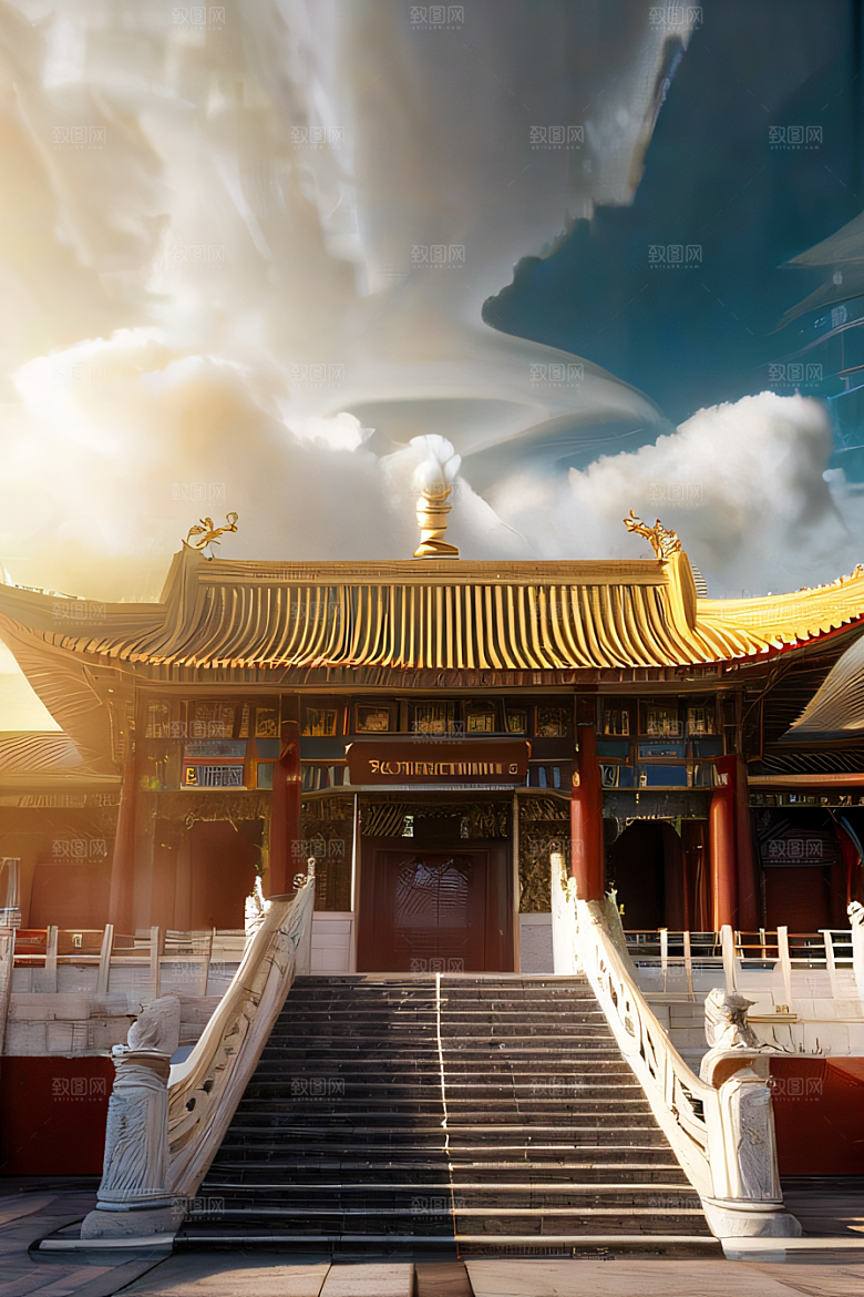 超现实的幻境中国宫殿的奇幻之旅