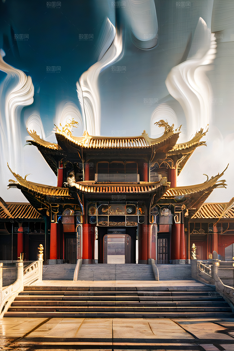 超现实的幻境中国宫殿的奇幻之旅