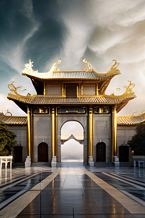 超现实的幻境中国宫殿的奇幻之旅
