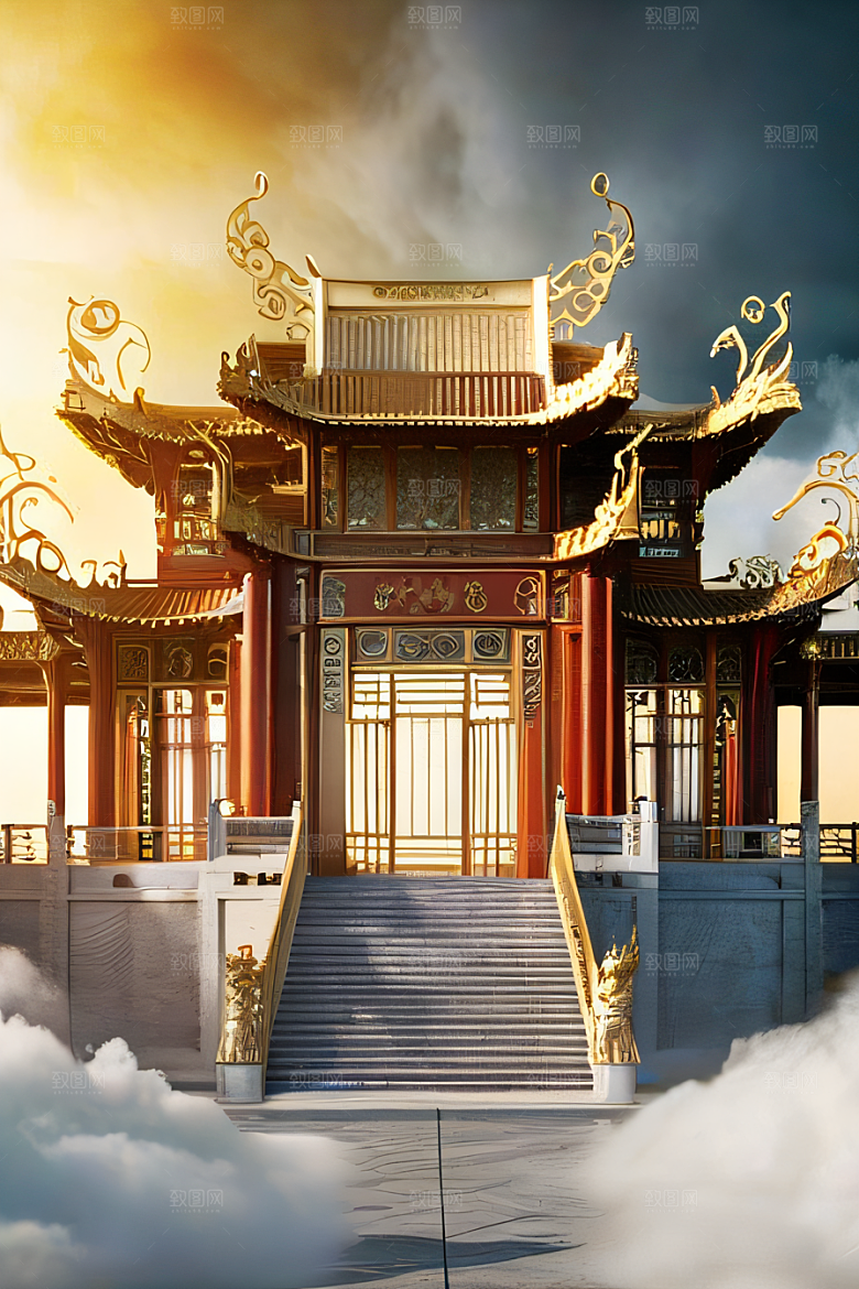 超现实的幻境中国宫殿的奇幻之旅