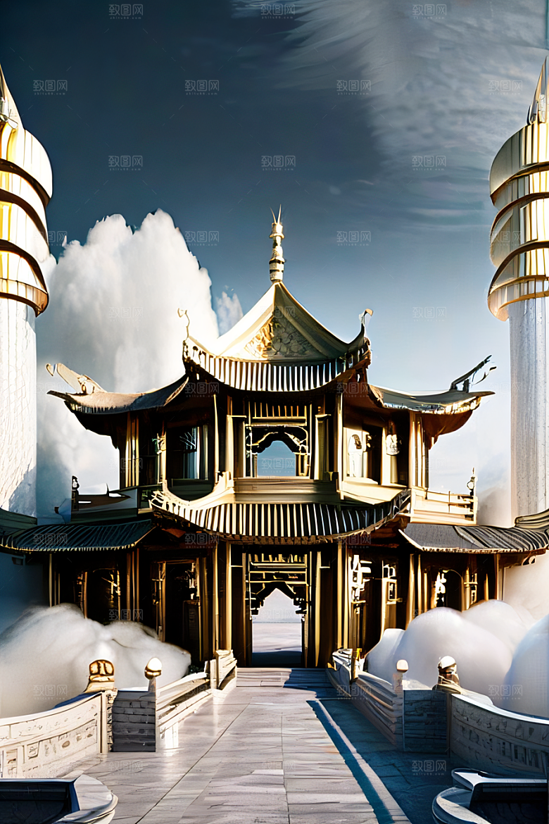 云端中的中国宫殿