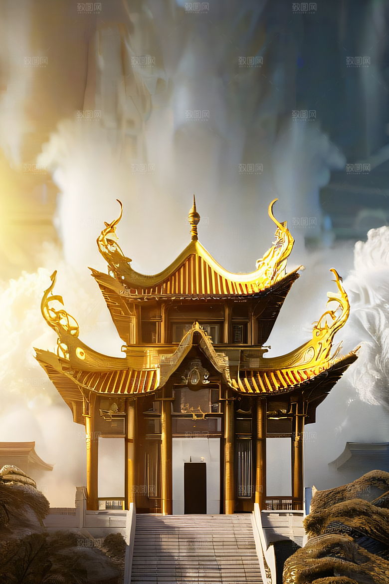 云端中的中国宫殿