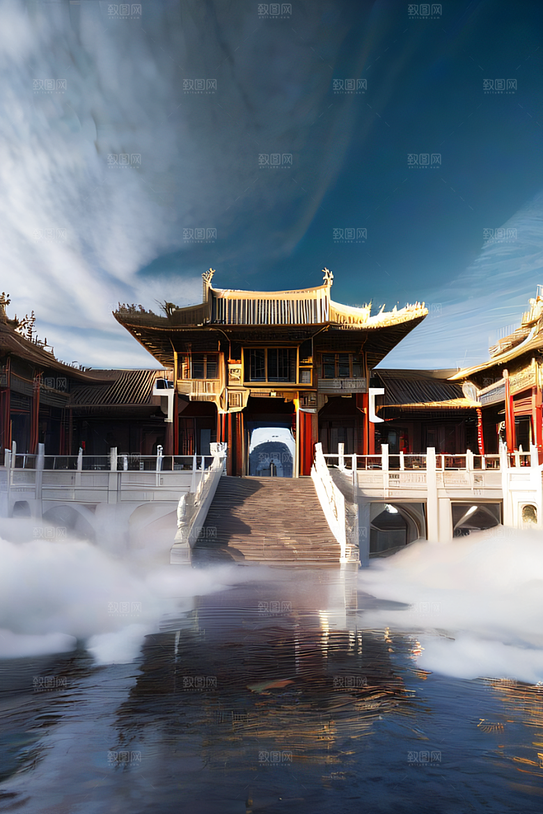 云端中的中国宫殿