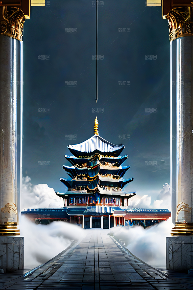 云端中的中国宫殿