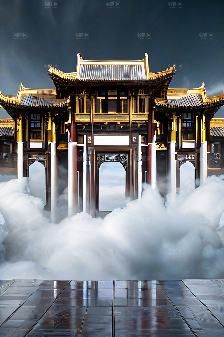 云端中的中国宫殿