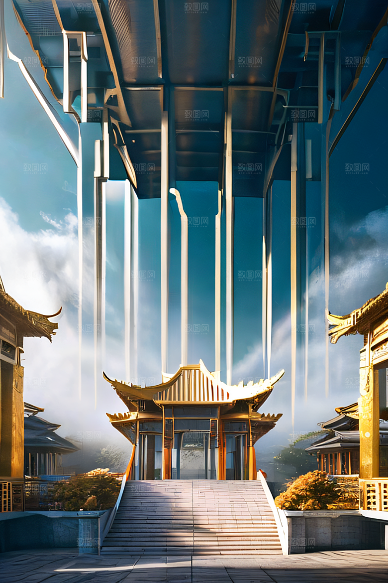云端中的中国宫殿