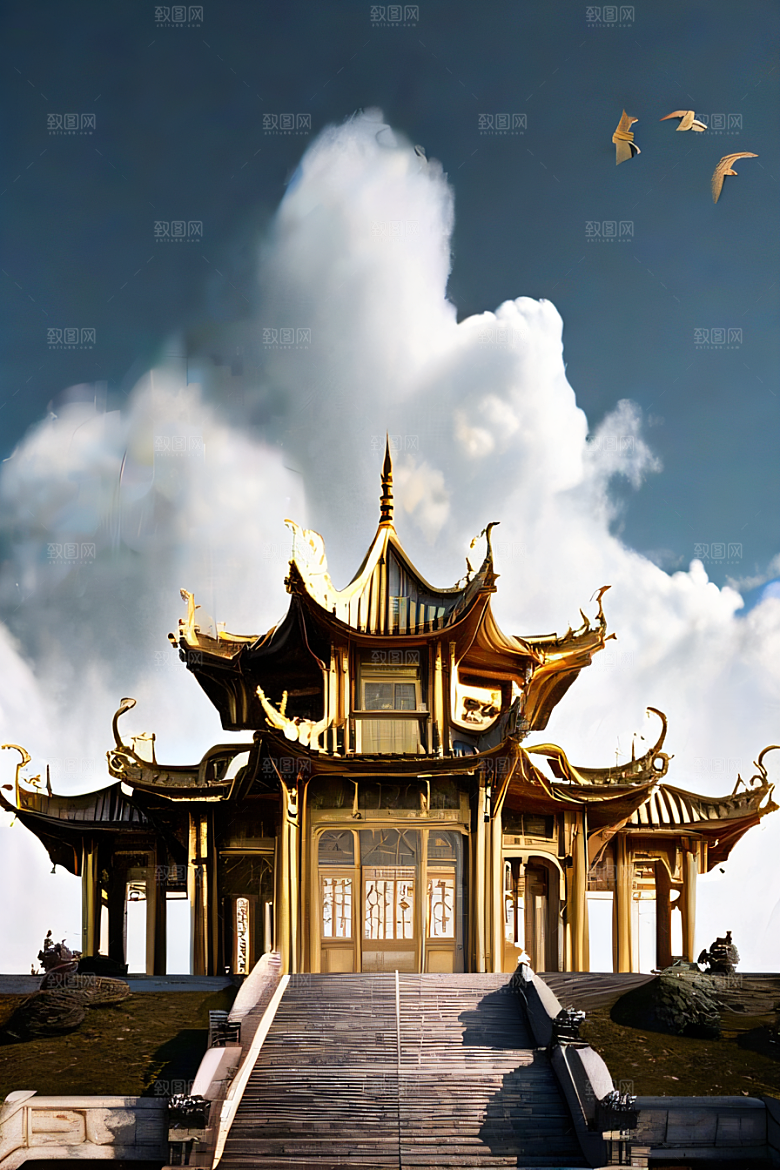 云端中的中国宫殿