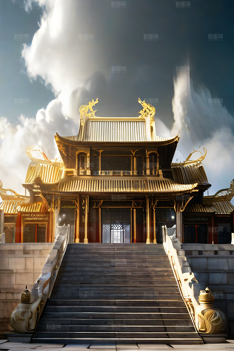 云端中的中国宫殿