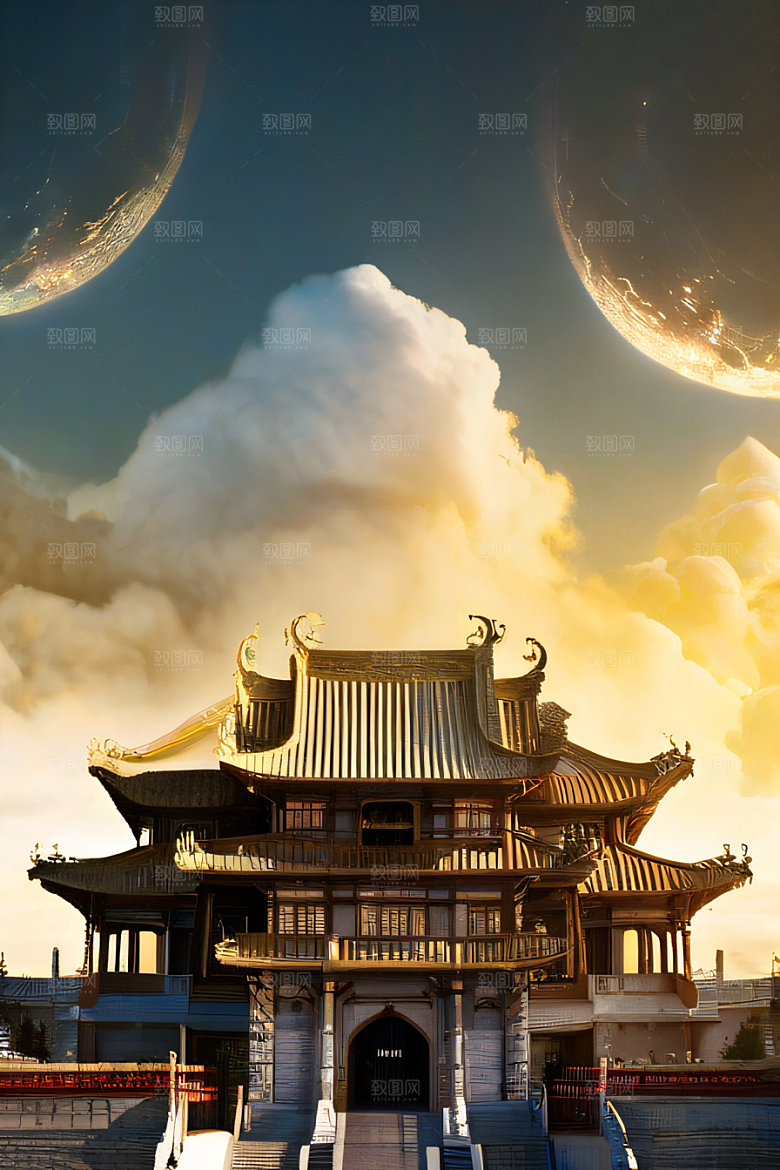 云端中的中国宫殿