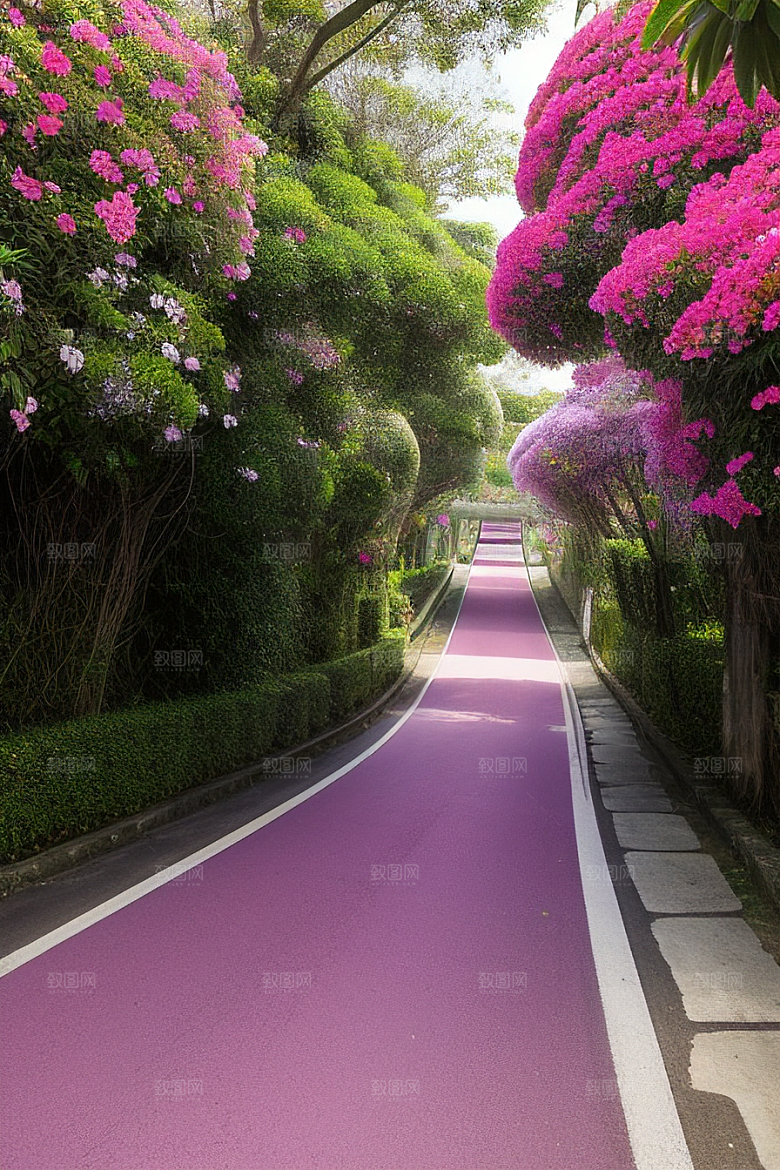 花海盛宴厦门环岛路的绽放三角梅