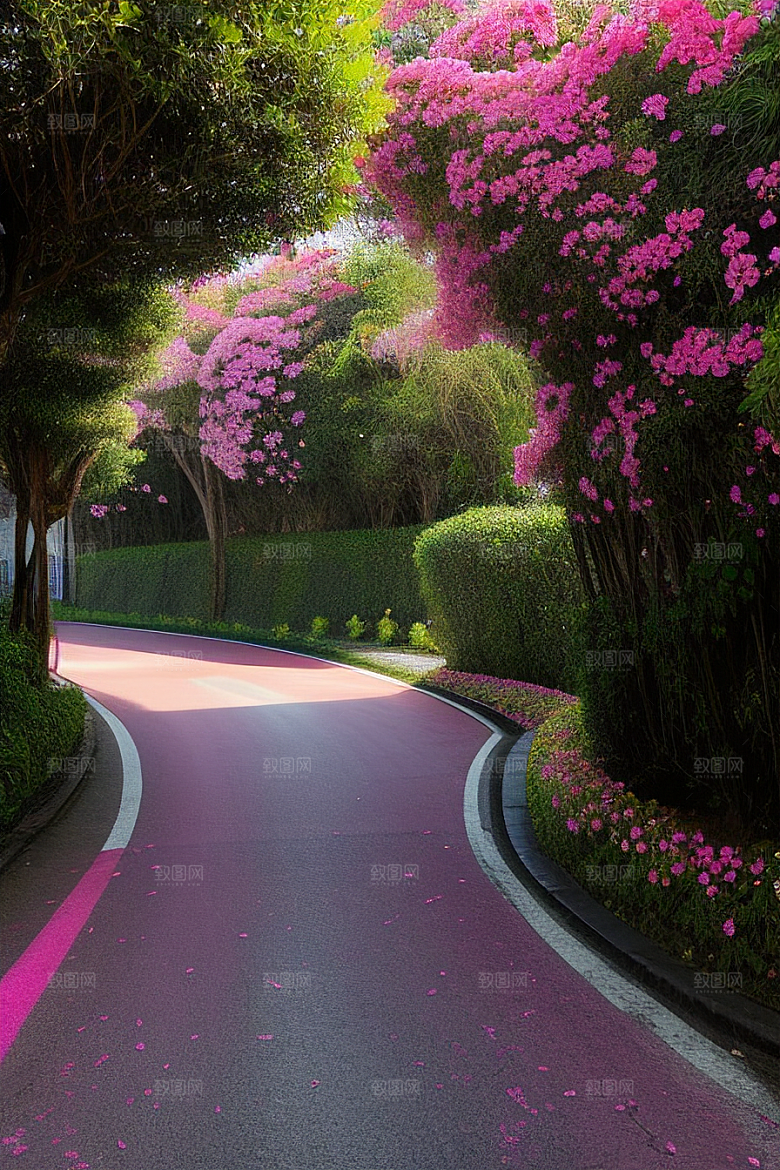 花海盛宴厦门环岛路的绽放三角梅