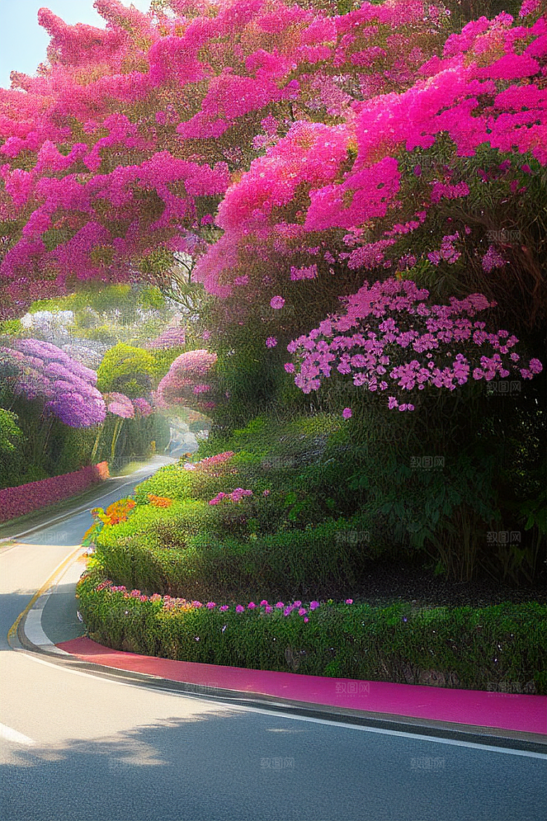 绚丽花海厦门环岛路的盛放三角梅