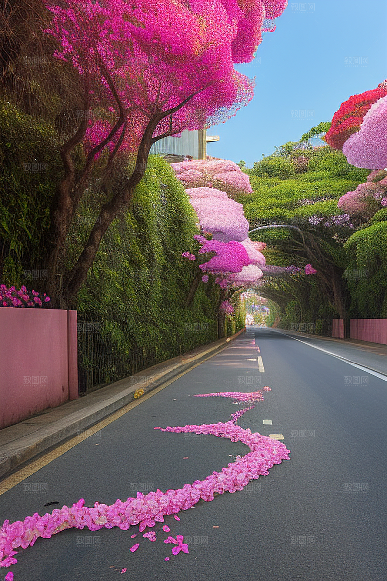 绚丽花海厦门环岛路的盛放三角梅