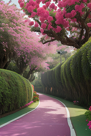 绚丽花海厦门环岛路的盛放三角梅