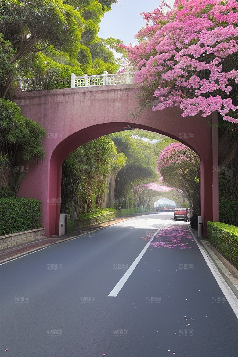 夏日绽放厦门环岛路的瑰丽三角梅