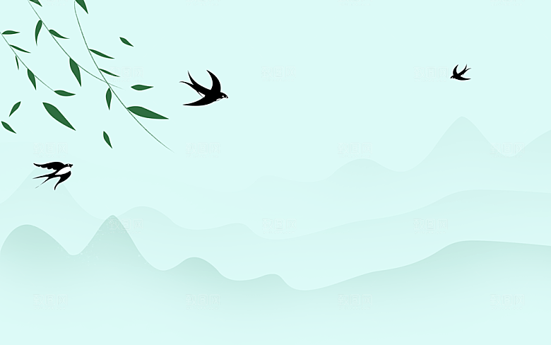 二十四节气节日背景插画海报