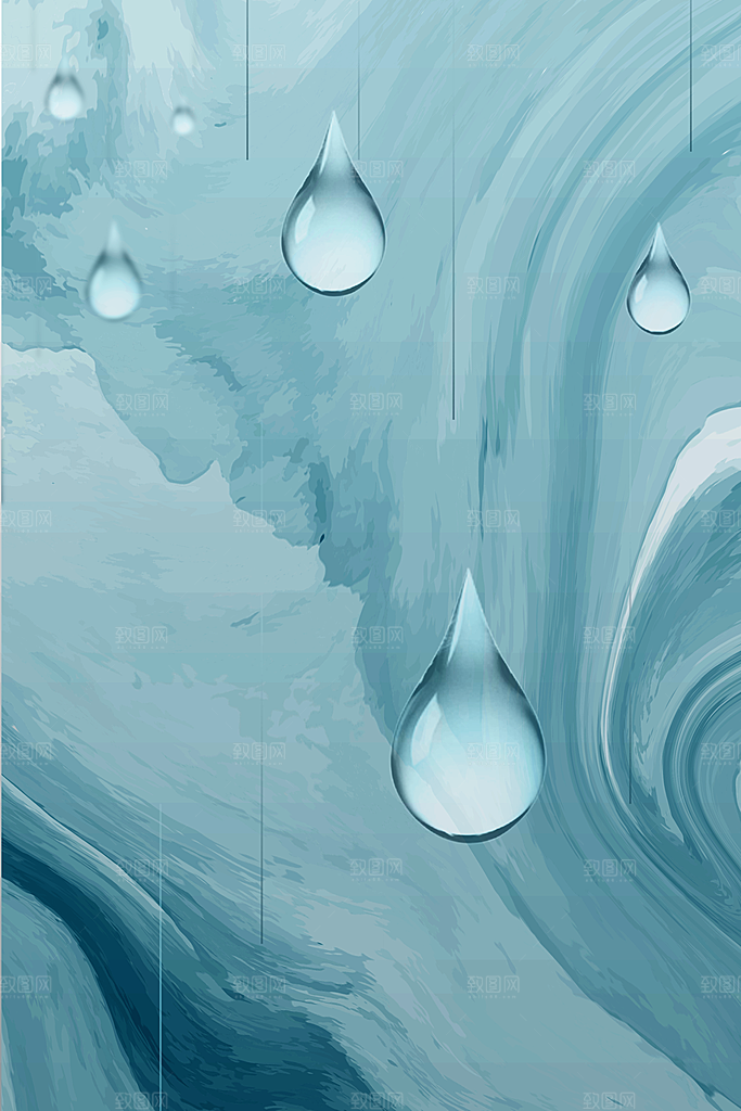 二十四节气节日背景插画海报