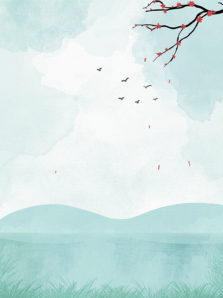 二十四节气节日背景插画海报