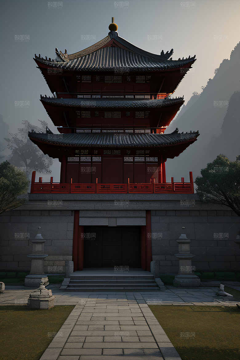中国古代宫殿与城墙遗迹