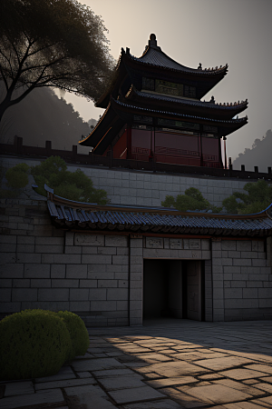 中国古代宫殿与城墙遗迹