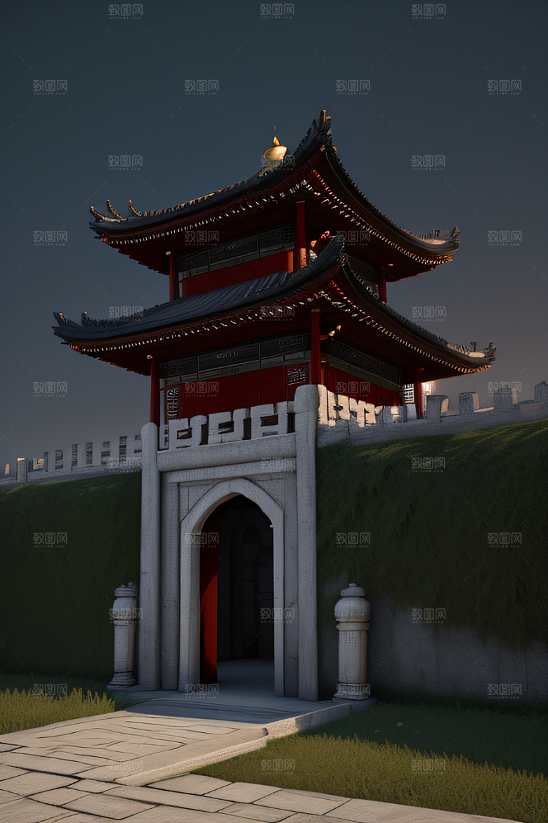 未来想象3D渲染呈现空间