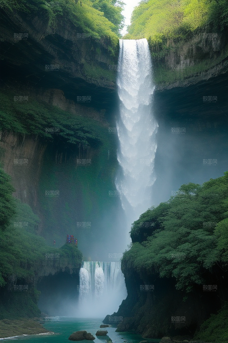 黄果树瀑布的秀丽风景