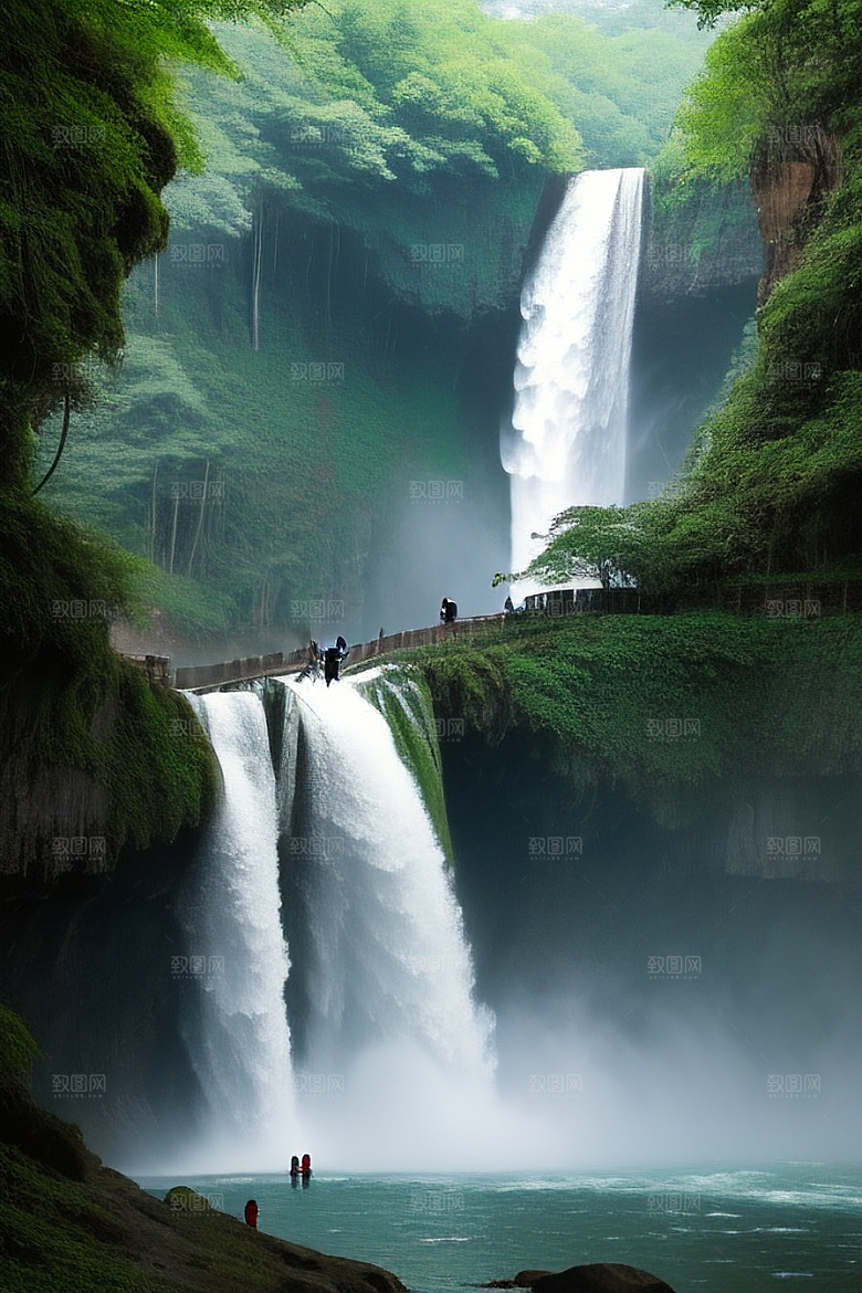 黄果树瀑布的秀丽风景