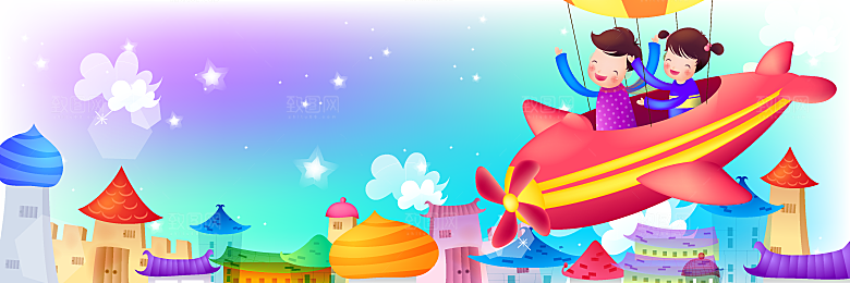 儿童节卡通插画韩式手绘