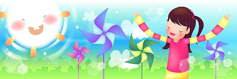 儿童节卡通插画韩式手绘