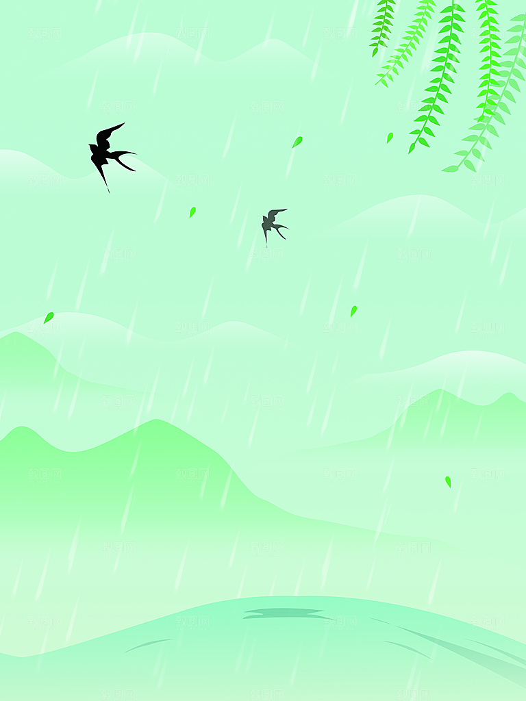 二十四节气节日背景插画海报