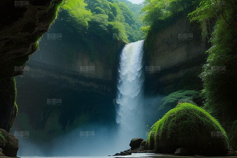 黄果树瀑布坐落在大自然的怀抱中