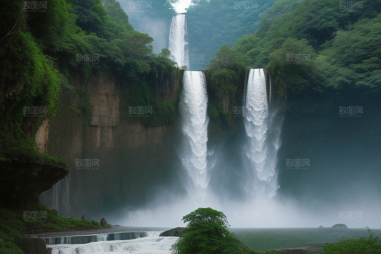 黄果树瀑布坐落在大自然的怀抱中
