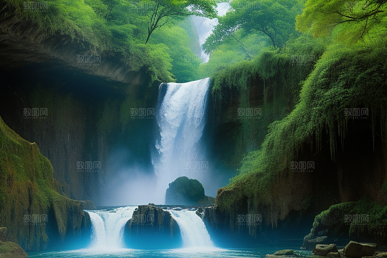 黄果树瀑布坐落在大自然的怀抱中