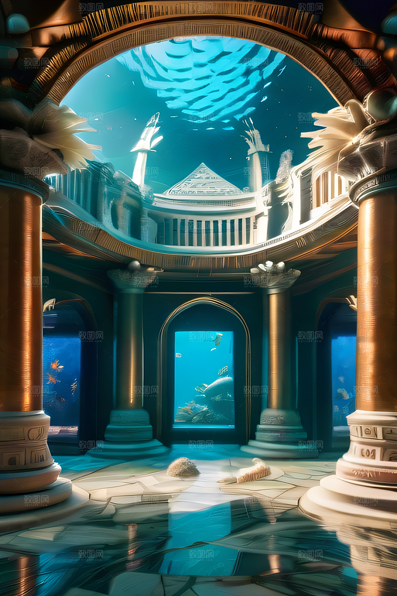 珊瑚贝壳构建的古代水下宫殿