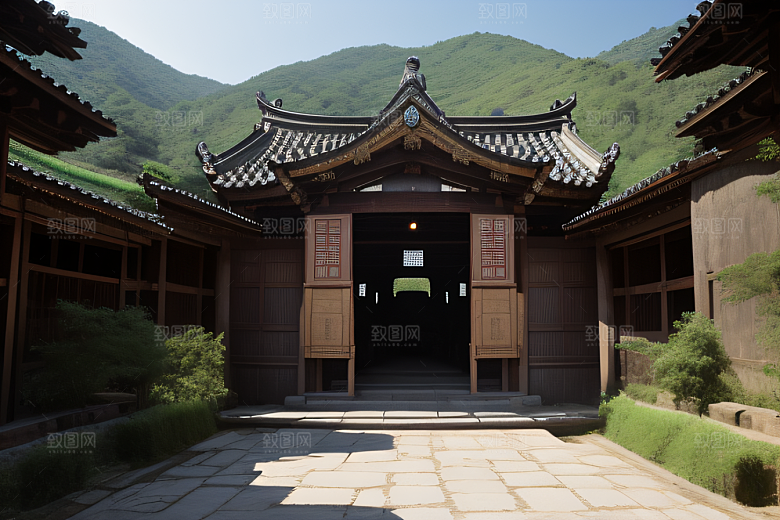 客家土楼古老建筑的壮丽风景