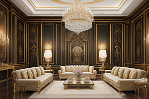 欧式风格客厅装修体验宫廷般的尊贵与繁华