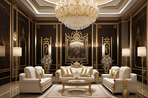 欧式风格客厅装修体验宫廷般的尊贵与繁华