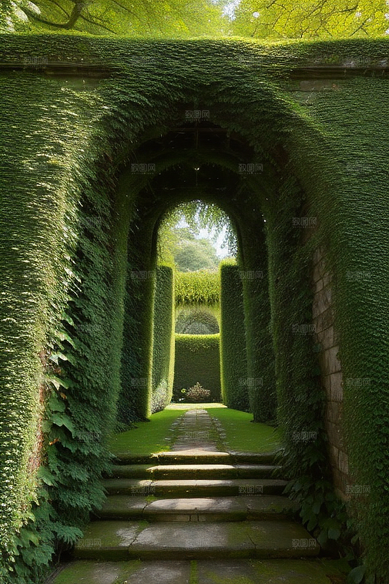 庄园里的绿色风景线爬山虎