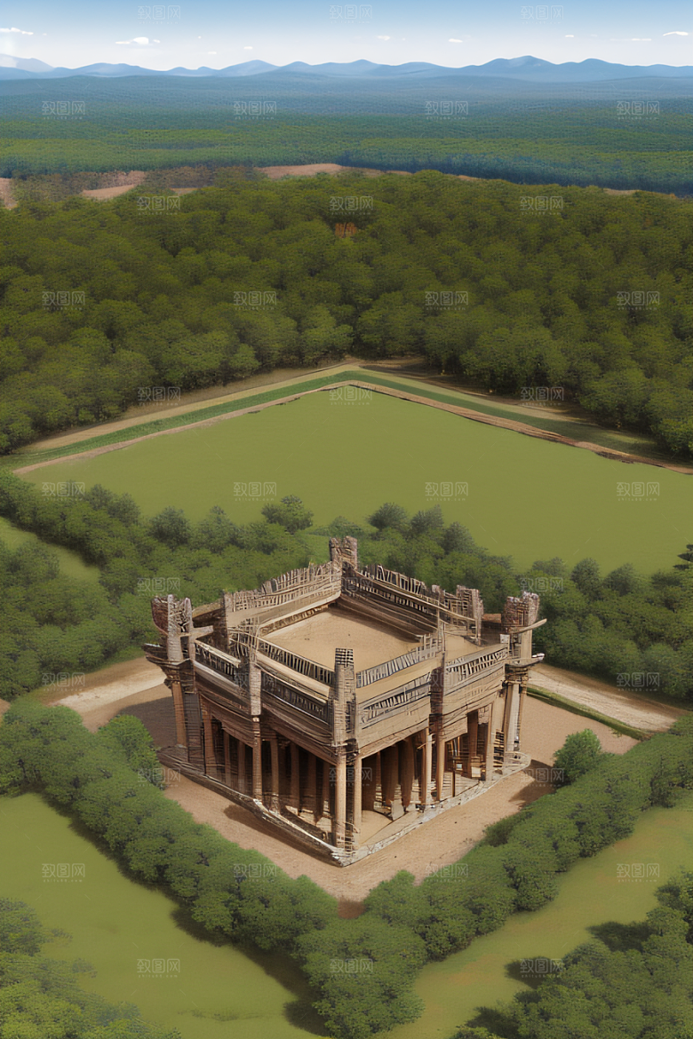 古代皇宫壮观全景