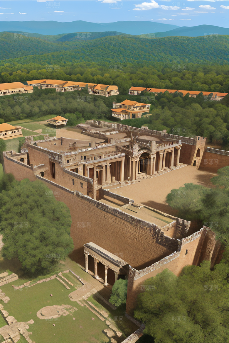 古代皇宫壮观全景