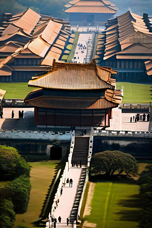 古代皇宫壮观全景