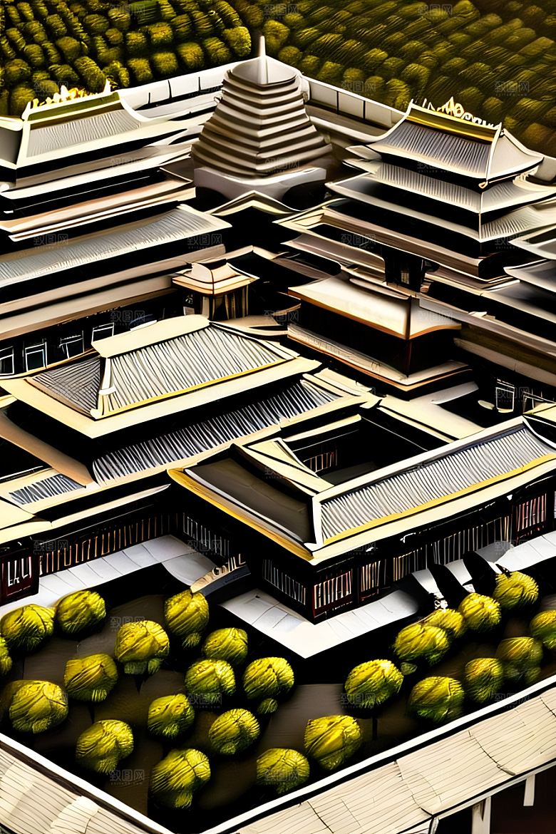 古代皇宫壮观全景
