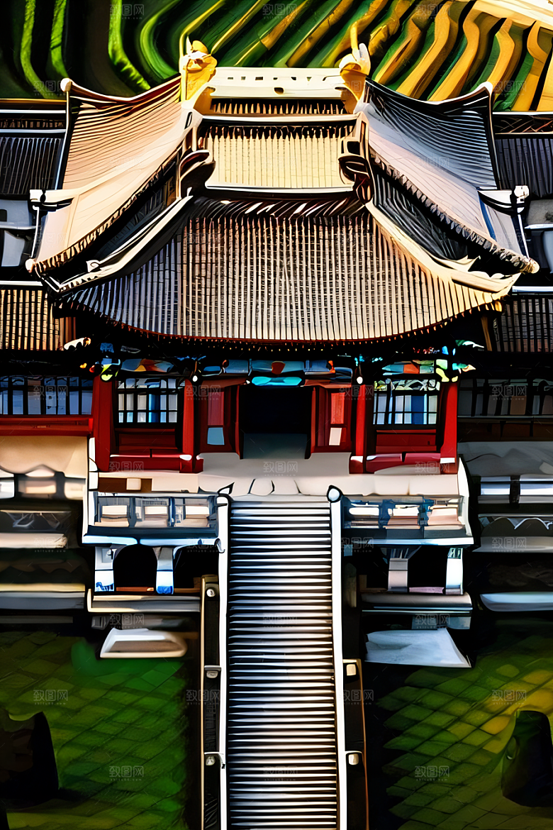 古代皇宫壮观全景
