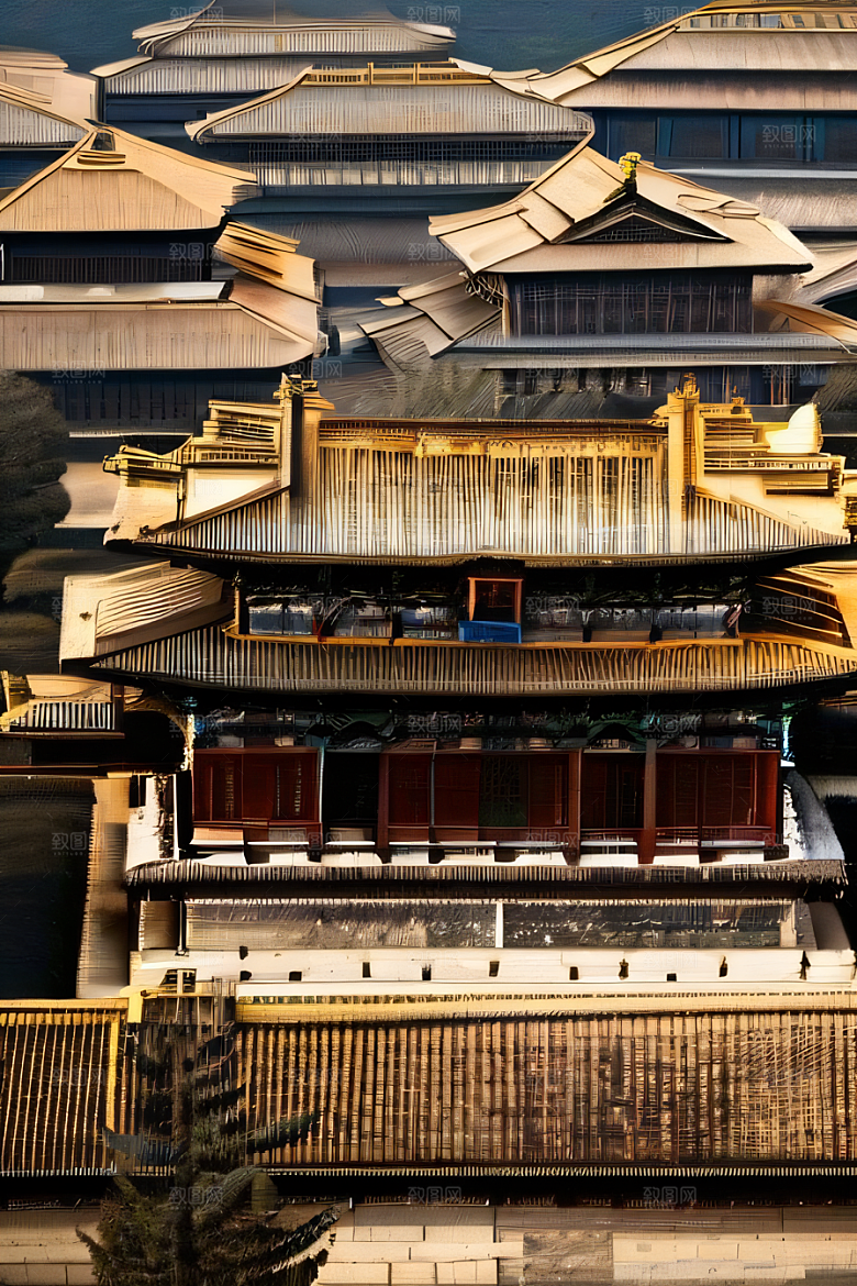 古代皇宫高空俯瞰
