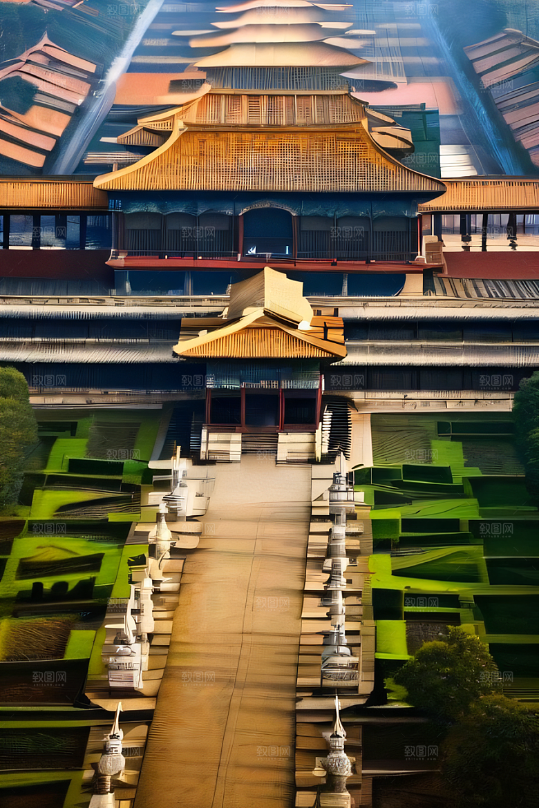 宫殿巍峨壮观景观