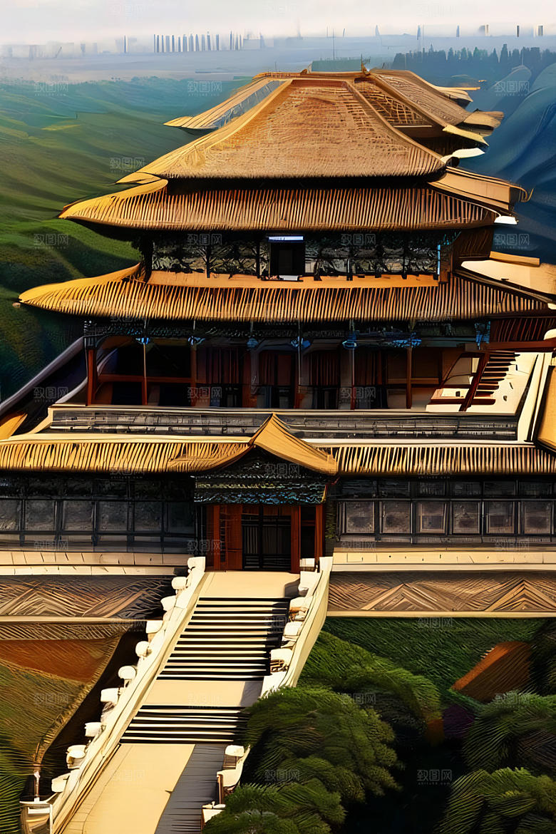 宫殿巍峨壮观景观